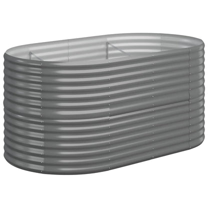 vidaXL Jardinière surélevée en acier galvanisé 152x80x68 cm Gris