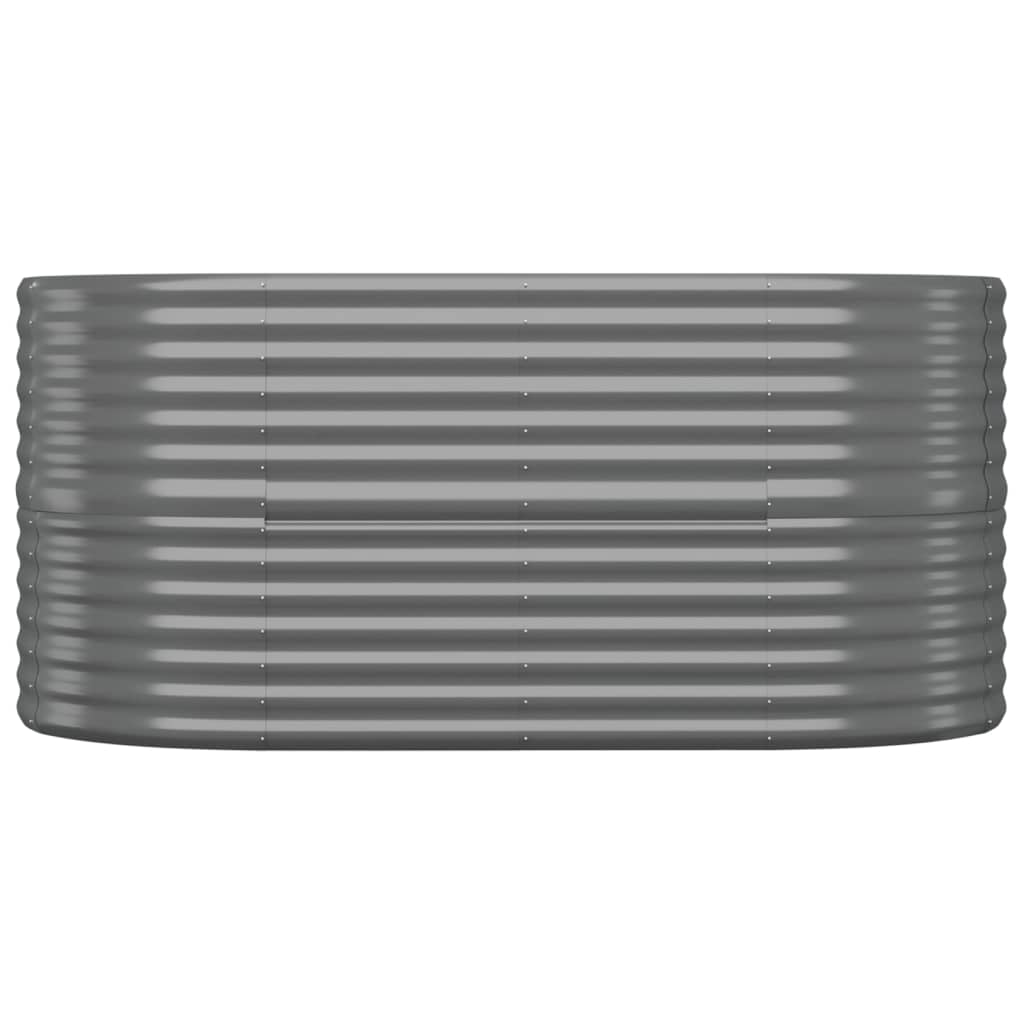 vidaXL Jardinière surélevée en acier galvanisé 152x80x68 cm Gris