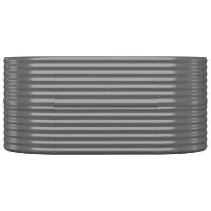 vidaXL Jardinière surélevée en acier galvanisé 152x80x68 cm Gris