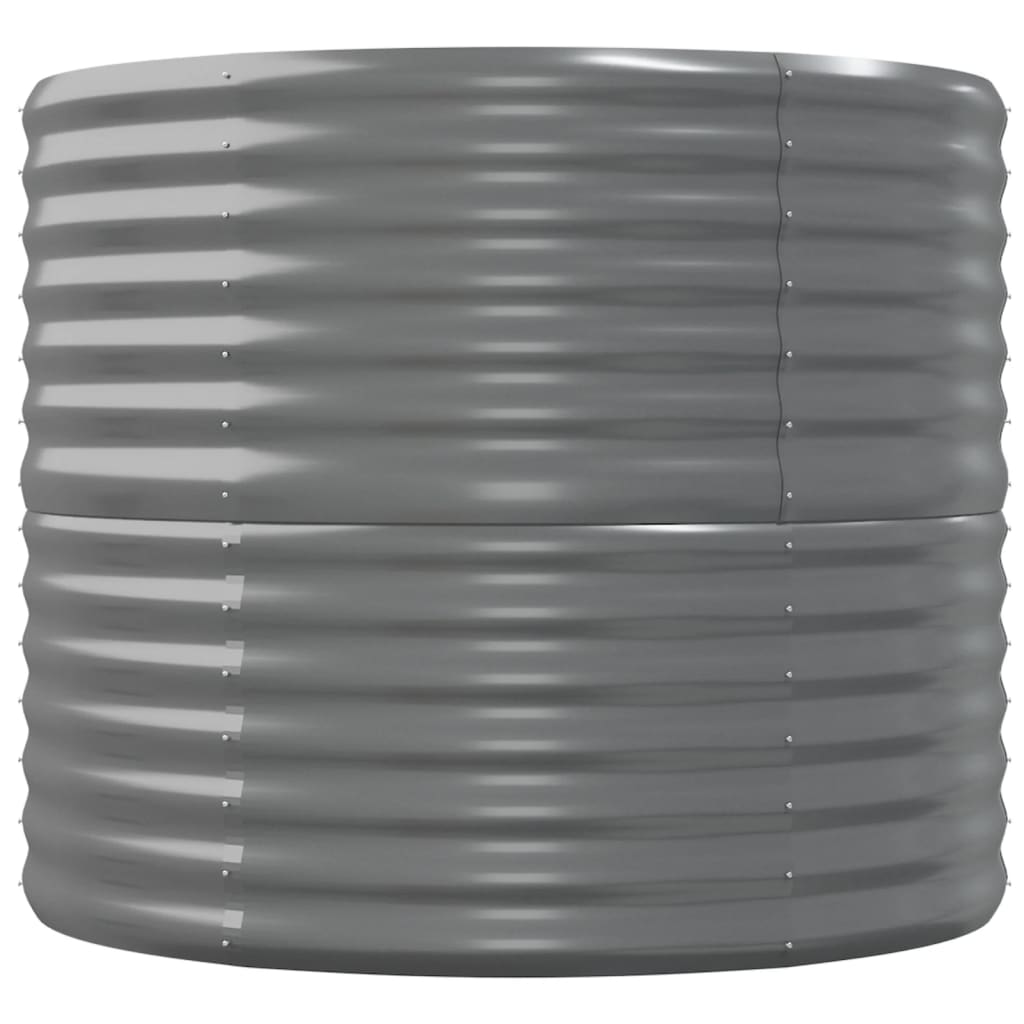 vidaXL Jardinière surélevée en acier galvanisé 152x80x68 cm Gris