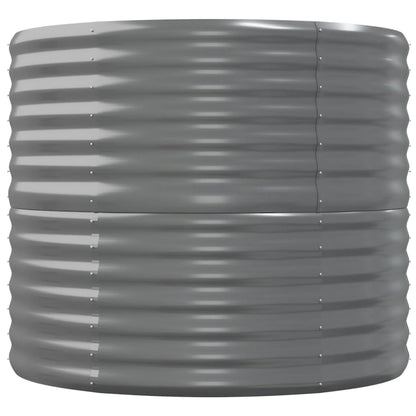 vidaXL Jardinière surélevée en acier galvanisé 152x80x68 cm Gris