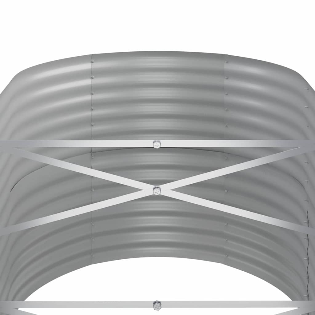 vidaXL Jardinière surélevée en acier galvanisé 152x80x68 cm Gris