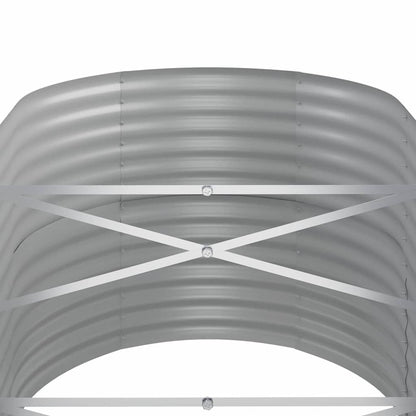 vidaXL Jardinière surélevée en acier galvanisé 152x80x68 cm Gris