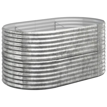 vidaXL Carré potager en acier galvanisé 152x80x68 cm argenté