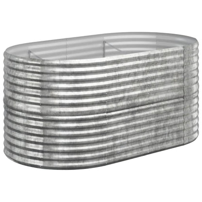 vidaXL Carré potager en acier galvanisé 152x80x68 cm argenté