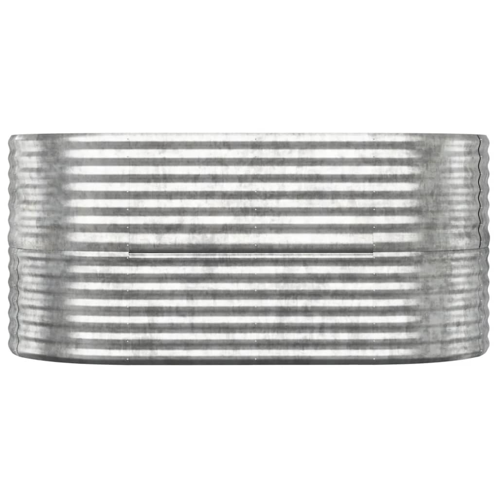 vidaXL Carré potager en acier galvanisé 152x80x68 cm argenté