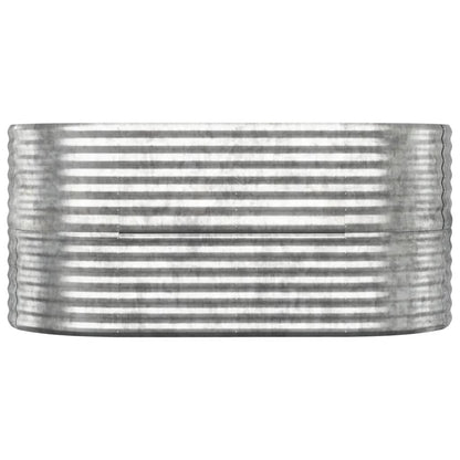 vidaXL Carré potager en acier galvanisé 152x80x68 cm argenté