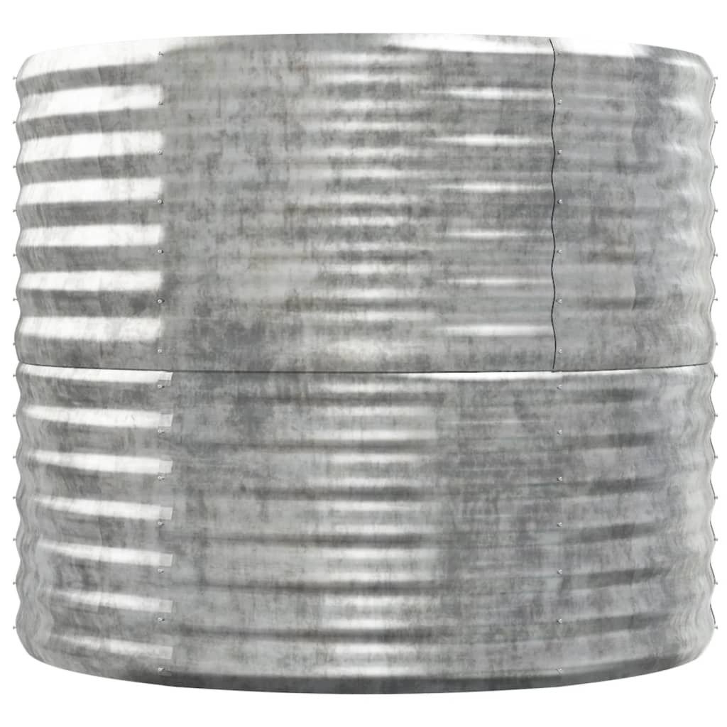 vidaXL Carré potager en acier galvanisé 152x80x68 cm argenté
