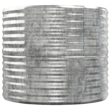 vidaXL Carré potager en acier galvanisé 152x80x68 cm argenté