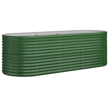 vidaXL Carré potager en acier galvanisé 224x80x68 cm Vert