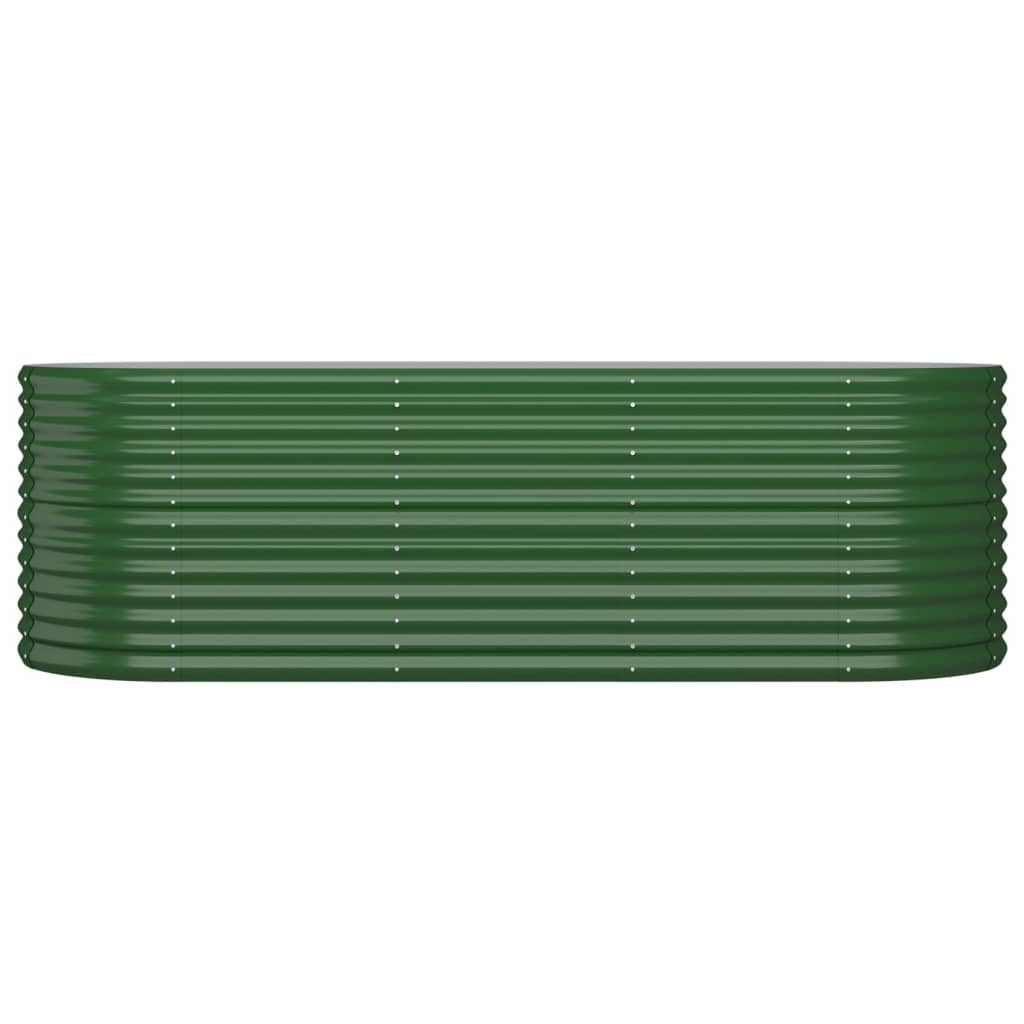 vidaXL Carré potager en acier galvanisé 224x80x68 cm Vert