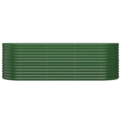 vidaXL Carré potager en acier galvanisé 224x80x68 cm Vert