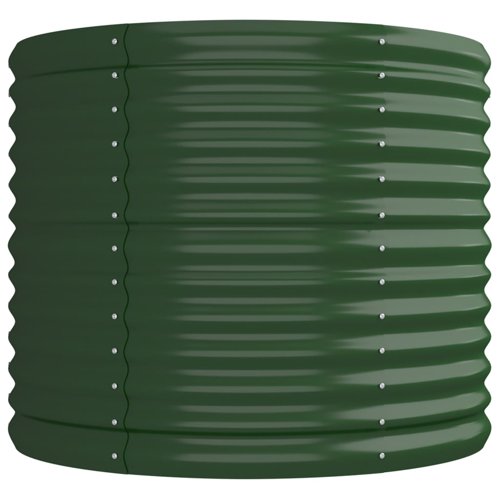 vidaXL Carré potager en acier galvanisé 224x80x68 cm Vert