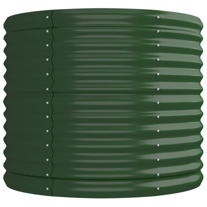 vidaXL Carré potager en acier galvanisé 224x80x68 cm Vert