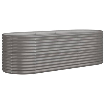 vidaXL Hochbeet Verzinkter Stahl 224x80x68 cm Grau