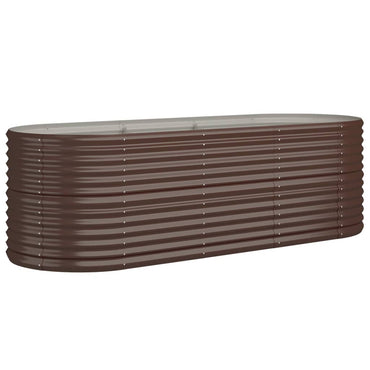 vidaXL Carré potager en acier galvanisé 224x80x68 cm Marron