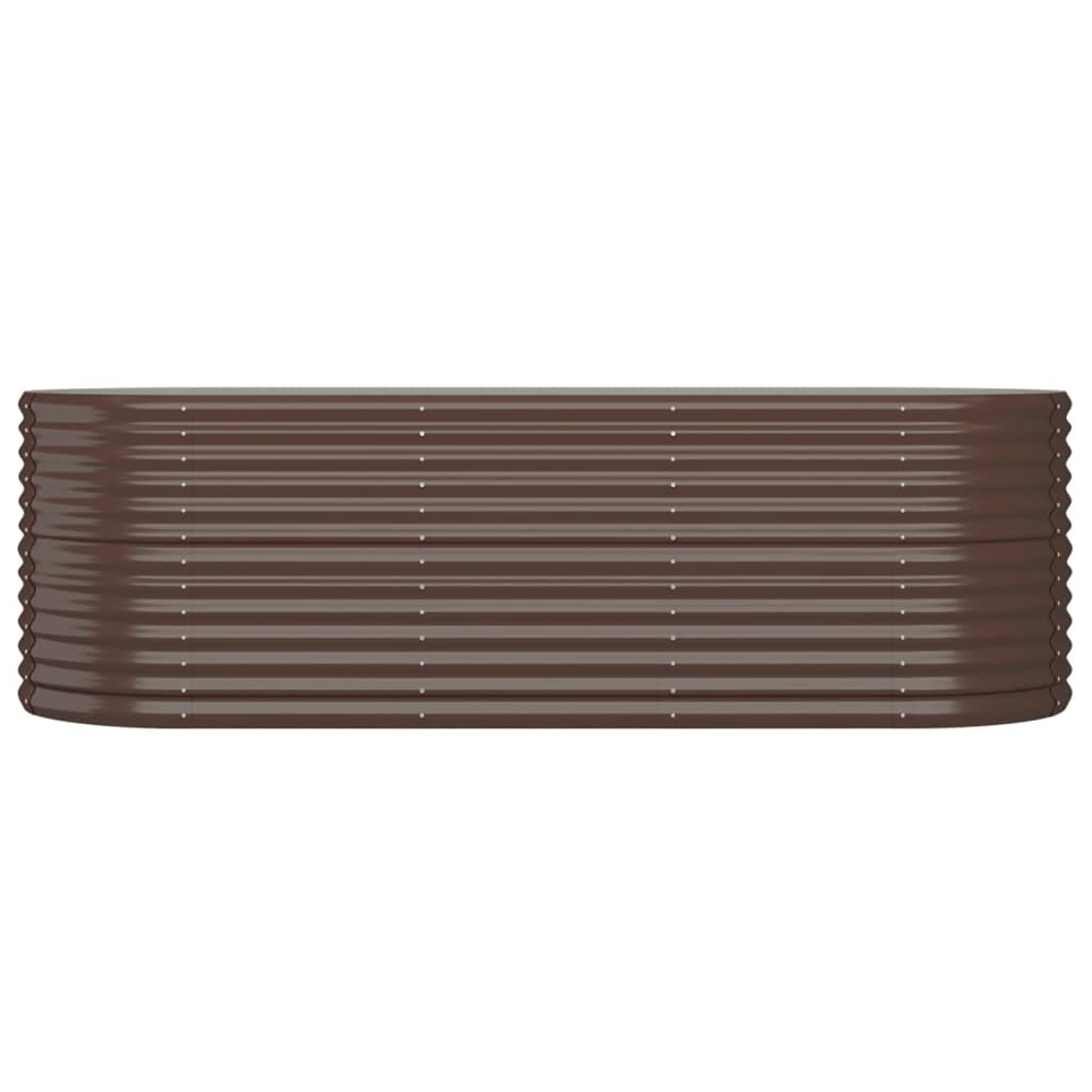 vidaXL Carré potager en acier galvanisé 224x80x68 cm Marron