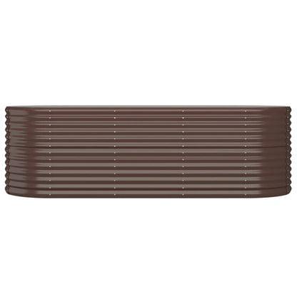 vidaXL Carré potager en acier galvanisé 224x80x68 cm Marron