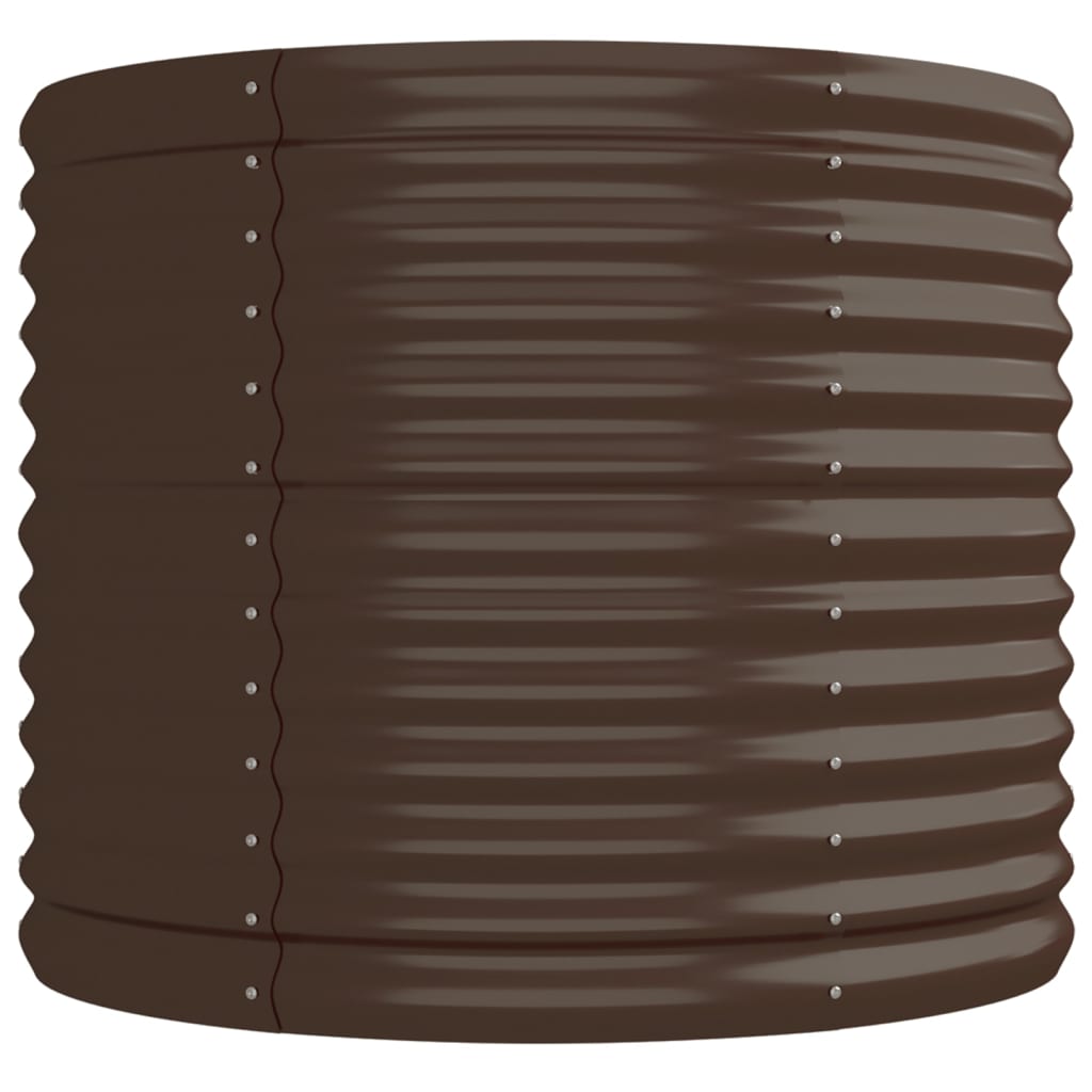 vidaXL Carré potager en acier galvanisé 224x80x68 cm Marron