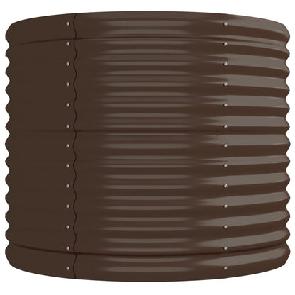 vidaXL Carré potager en acier galvanisé 224x80x68 cm Marron