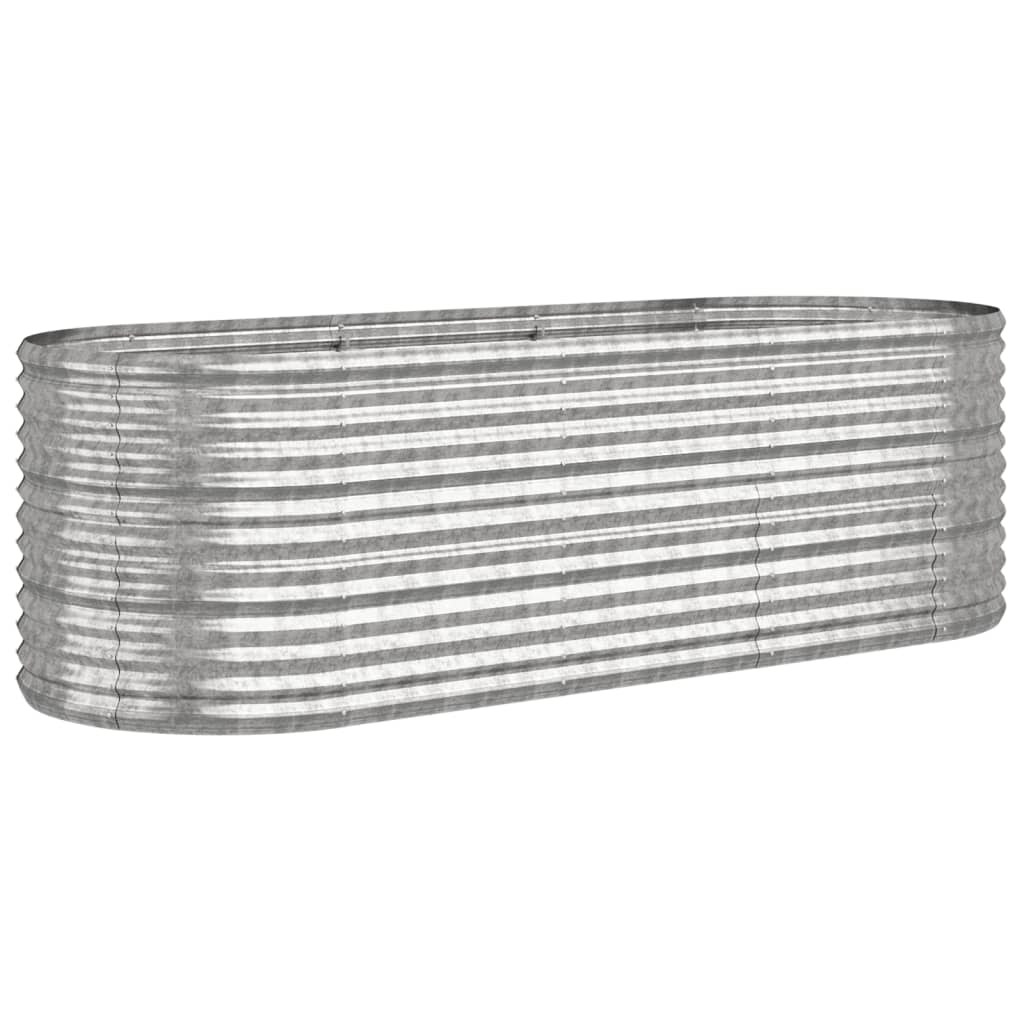 vidaXL Jardinière surélevée Acier galvanisé 224x80x68 cm Argenté