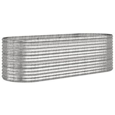 vidaXL Jardinière surélevée Acier galvanisé 224x80x68 cm Argenté