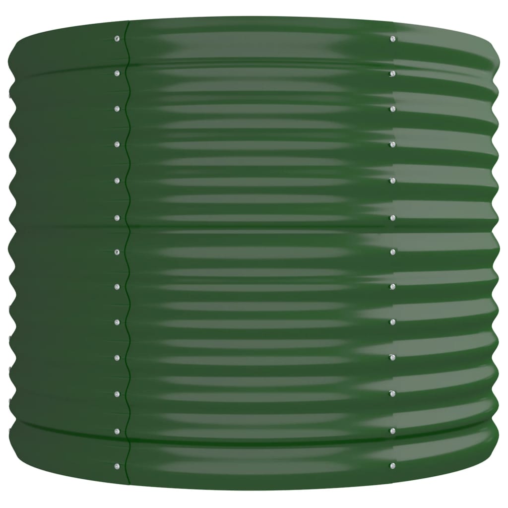 vidaXL Carré potager en acier galvanisé 296x80x68 cm Vert