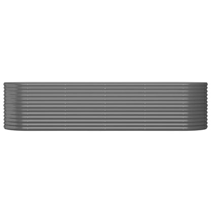 vidaXL Carré potager en acier galvanisé 296x80x68 cm Gris