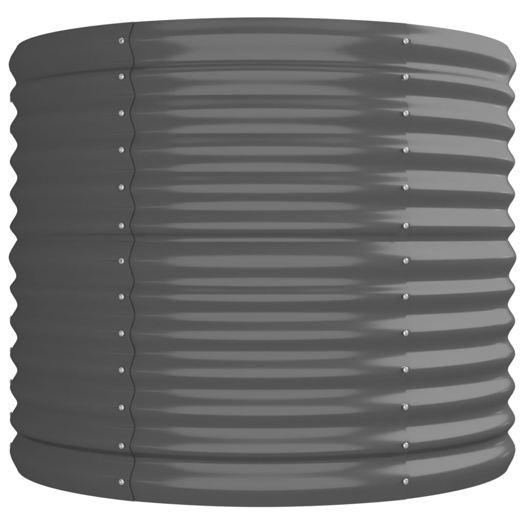 vidaXL Carré potager en acier galvanisé 296x80x68 cm Gris