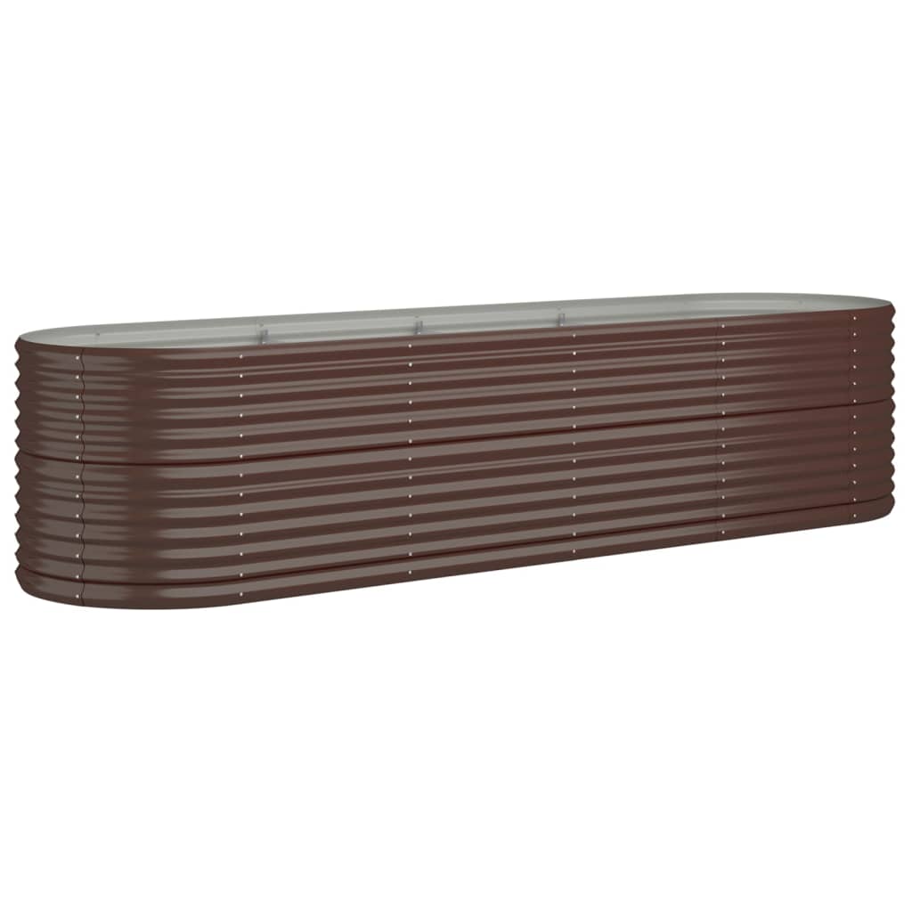 vidaXL Hochbeet Verzinkter Stahl 296x80x68 cm Braun