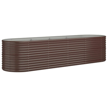 vidaXL Hochbeet Verzinkter Stahl 296x80x68 cm Braun
