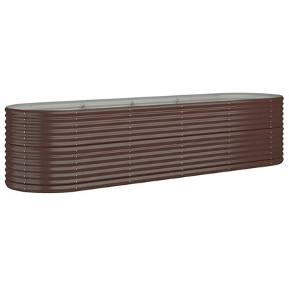 vidaXL Hochbeet Verzinkter Stahl 296x80x68 cm Braun