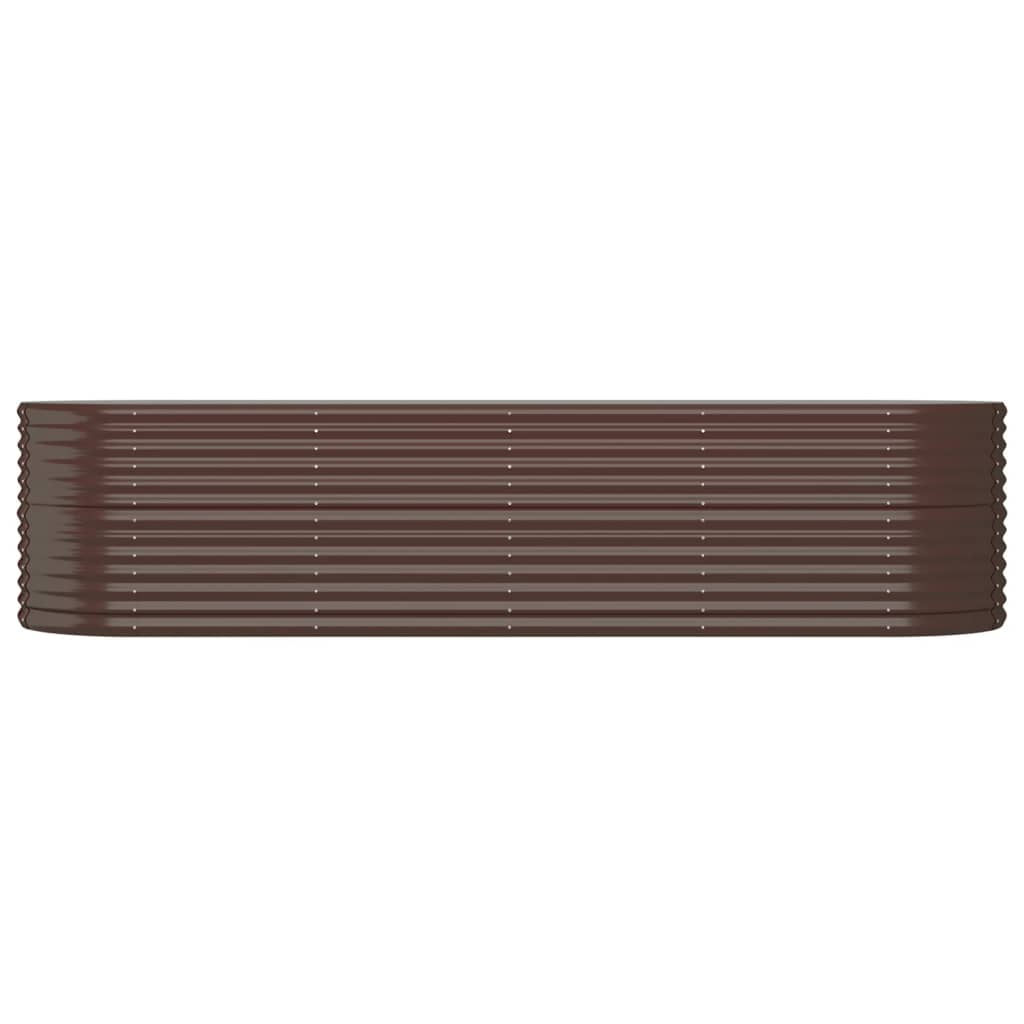 vidaXL Hochbeet Verzinkter Stahl 296x80x68 cm Braun