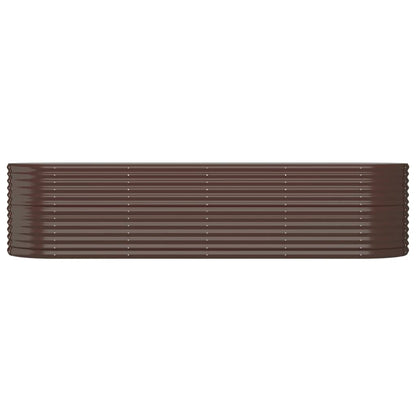 vidaXL Hochbeet Verzinkter Stahl 296x80x68 cm Braun