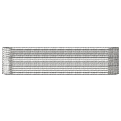 vidaXL Hochbeet Verzinkter Stahl 296x80x68 cm Silbern