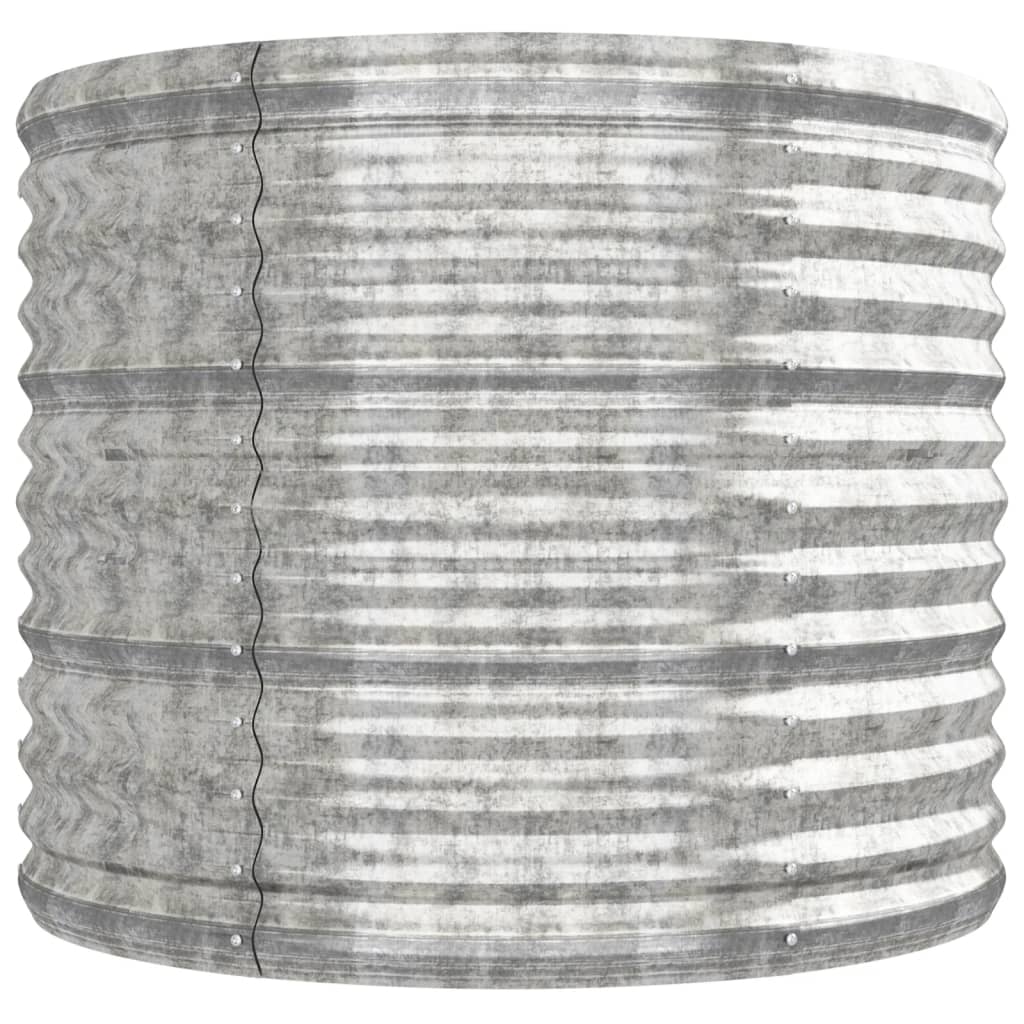 vidaXL Hochbeet Verzinkter Stahl 296x80x68 cm Silbern