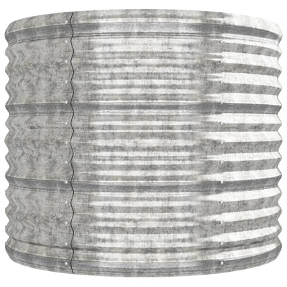 vidaXL Hochbeet Verzinkter Stahl 296x80x68 cm Silbern