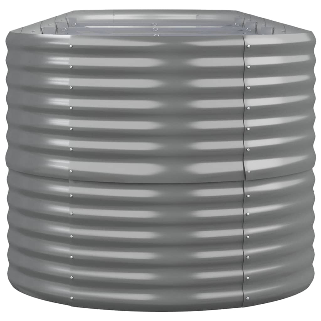 vidaXL Carré potager en acier galvanisé 368x80x68 cm Gris