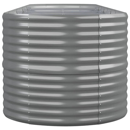vidaXL Carré potager en acier galvanisé 368x80x68 cm Gris