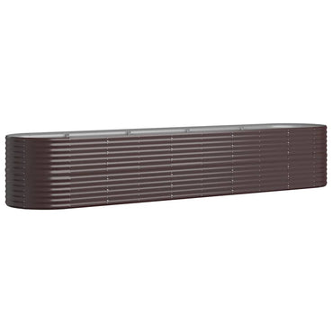vidaXL Hochbeet Verzinkter Stahl 368x80x68 cm Braun