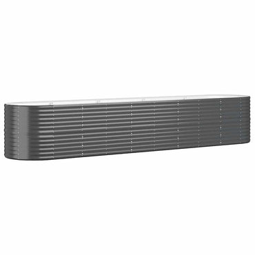 vidaXL Hochbeet Verzinkter Stahl 368x80x68 cm Anthrazit