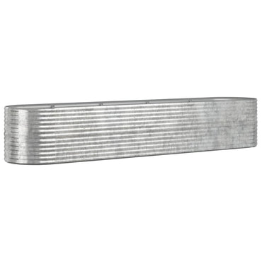 vidaXL Hochbeet Verzinkter Stahl 368x80x68 cm Silbern