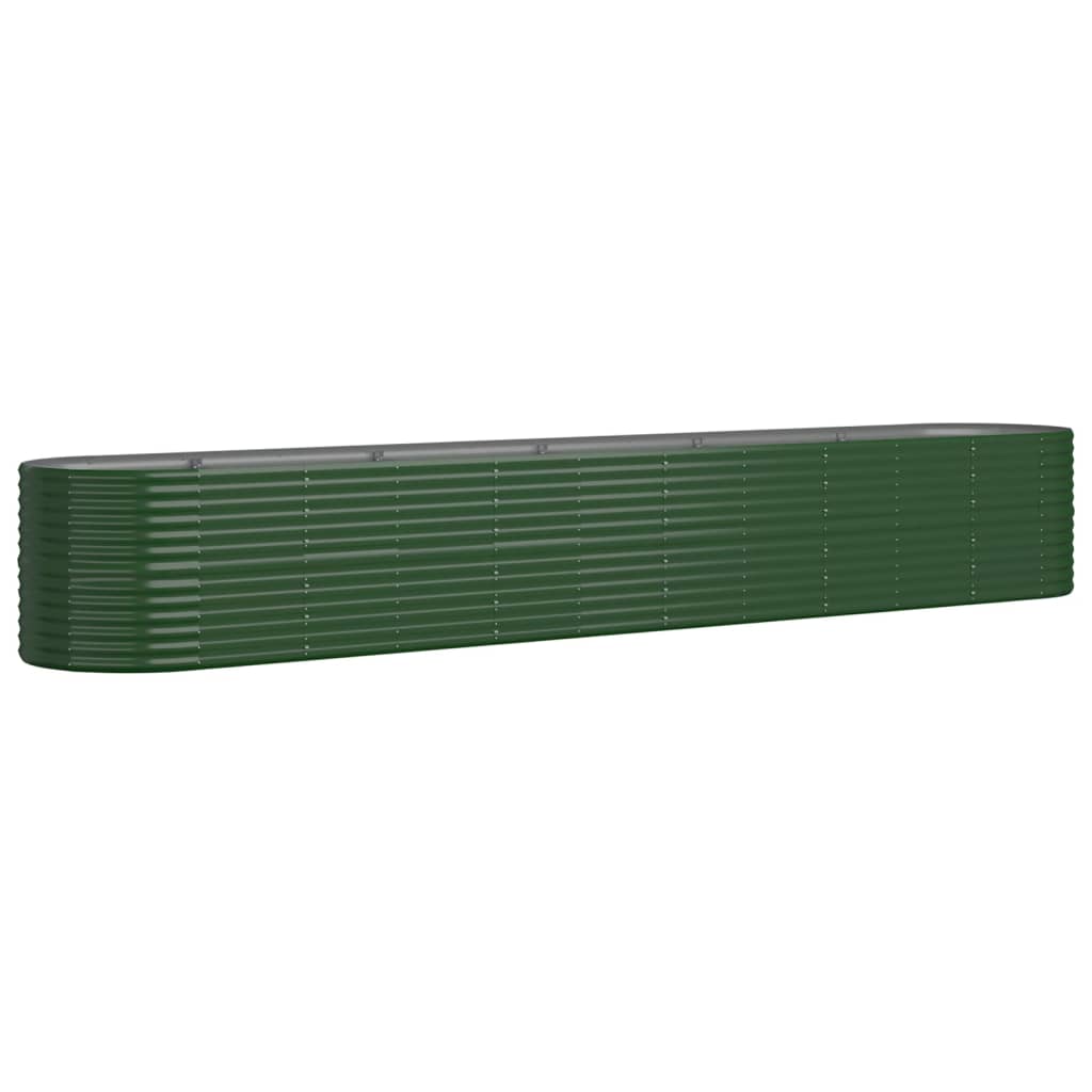 vidaXL Hochbeet Verzinkter Stahl 440x80x68 cm Grün