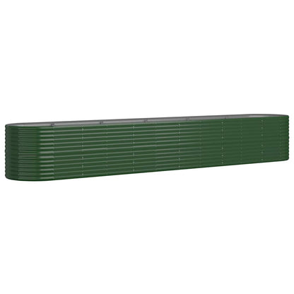 vidaXL Hochbeet Verzinkter Stahl 440x80x68 cm Grün