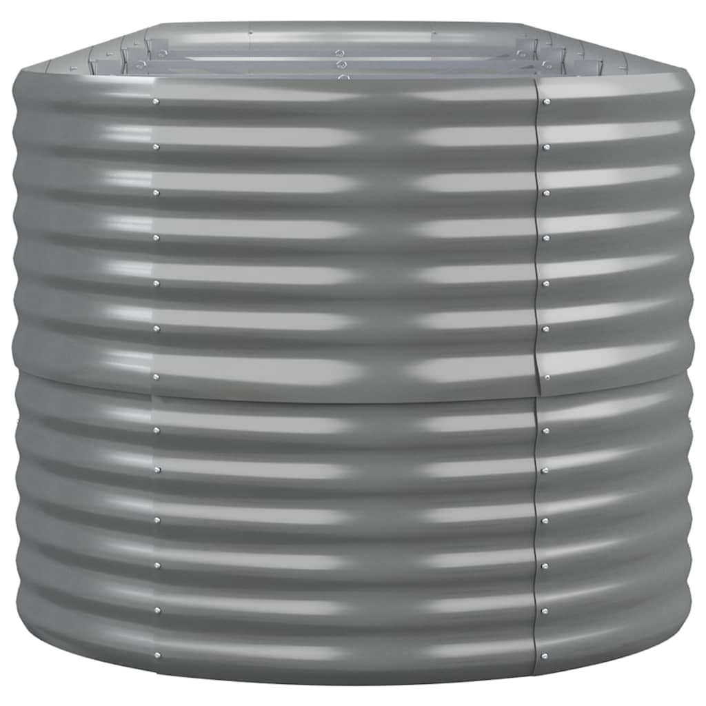 vidaXL Hochbeet Verzinkter Stahl 440x80x68 cm Grau