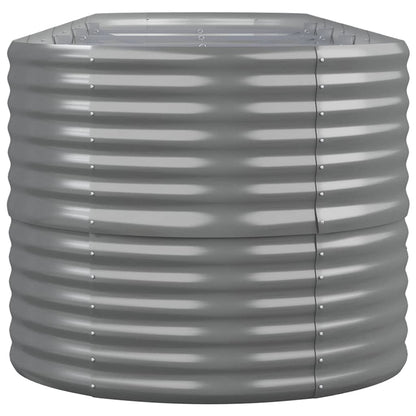 vidaXL Hochbeet Verzinkter Stahl 440x80x68 cm Grau