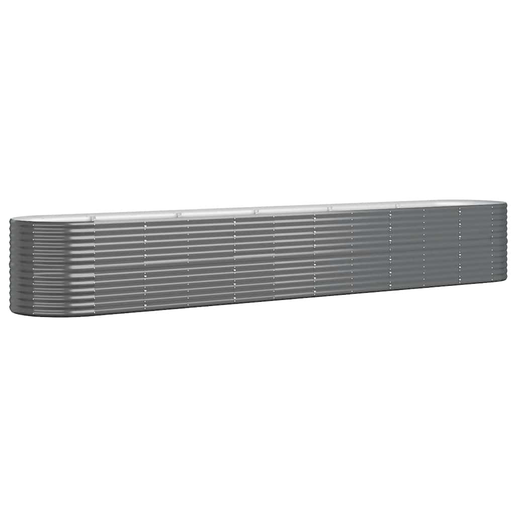 vidaXL Hochbeet Verzinkter Stahl 440x80x68 cm Anthrazit