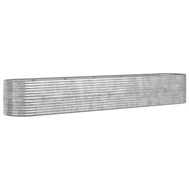 vidaXL Hochbeet Verzinkter Stahl 440x80x68 cm Silbern