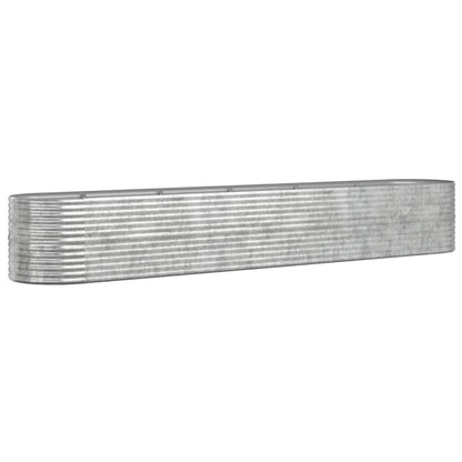 vidaXL Hochbeet Verzinkter Stahl 440x80x68 cm Silbern