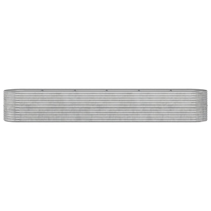 vidaXL Hochbeet Verzinkter Stahl 440x80x68 cm Silbern
